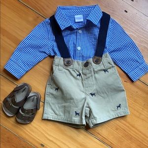 SALE 3/$40 Gymboree Puppy Suspender Outfit